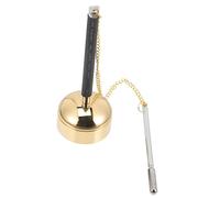 Abaodam Temple Percussion Instrument Brass and Plastic Golden Yin Qing Hand Musical Instrument with Loud and Crisp Sound for Buddhist Rituals and Meditation Use