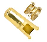 Abaodam Tenor Mouthpiece Hat for Saxophone Metal Sax Ligature Pattern Saxophone Clamp for Musical Instrument Accessories