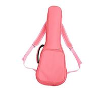 Abaodam Thickened Cotton Ukulele Bag for 26-27 Inch Ukulele with Large Capacity Comfortable Oxford Cloth Material and Lining Portable Pink for Travel Or Daily Use