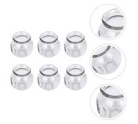 Abaodam Thickened Glass Suction Therapy Cups Set 6Pcs 4 Inch Diameter Fire Cupping Instrument Recyclable for Personal Muscle Care