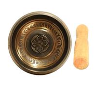 Abaodam Tibetan Copper Meditation Singing Bowl Set 8.5cm with Wooden Mallet for Yoga Sound Therapy and Mindfulness, Handcrafted Nepalese Meditation Sound Bowl for Relaxation and Healing