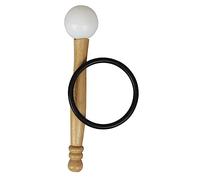 Abaodam Tibetan Crystal Singing Bowl Mallet and Rubber Ring Set - White Rubber Sound Bowl Stick for Meditation and Yoga 2 Pieces (mallet + Mallet +