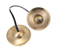 Abaodam Tibetan Cymbal Bell Ring The Bell Brass Handmade Meditation for Yoga Practice and Religious Ceremony Small Instruments