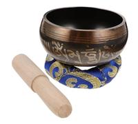 Abaodam Tibetan Singing Bowl for Yoga Meditation Decorative Buddhism Bowl Mallet Multi-function for Chakra Healing for Home Studio Use