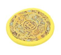 Abaodam Tibetan Singing Bowl Mat 10cm Handmade Nepalese Buddhist Sound Bowl Cushion for Meditation and Temple Use Yellow Fabric Pad