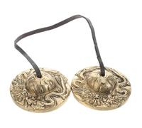 Abaodam Tibetan Tingsha Cymbals Traditional Chinese Gong Instrument for Meditation Healing and Mindfulness Decorative Embossed Design for Yoga and Sound Therapy