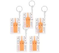 Abaodam Tire Tread Depth Gauge Set 5Pcs Plastic Measuring Tool Yellow Car Tyre Tread Depth Instrument for Vehicle Safety Inspection