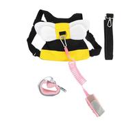 Abaodam Toddler Anti Lost Strap and Safety Harness Leash with Backpack, Yellow Pattern, 1.5m Spiral Wrist Link, Walking for Toddlers and Preschoolers