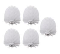 Abaodam Toilet Brush Replacement for Effective Toilet Cleaning 5pcs with Stiff Bristles Easy to Store, Suitable for Apartments and Dormitories