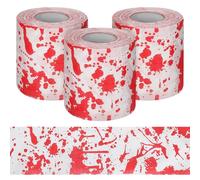 Abaodam Toilet Paper Comfortable Touch Pulp Paper Halloween Striking Blood Print Design 3 Rolls Convenient Packaging for Holiday Decorations and Commercial Spaces, Fun Bathroom Decor