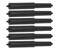 Abaodam Toilet Roll Paper Holder Replacement Rod and Easy Installation 6pcs with Smooth Rotating Shaft Black Plastic and Iron Spring-loaded Paper Holder Roller for Kitchens and Home Decor