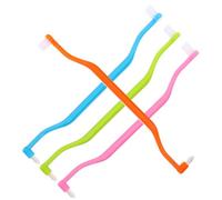 Abaodam Toothbrush Plastic Manual Toothbrush with Dual-Ended Design 4pcs Double-Headed Time Year Season for Interdental Cleaning and Braces Care Suitable for People with Small Mouth and