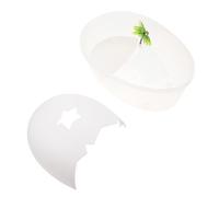 Abaodam Tortoise Breeding Box with Plastic Turtle Basking Platform Small Reptile Terrarium Accessory for Pet Turtles and Tortoises White Lid and Feeding Environment