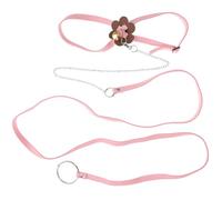 Abaodam Tortoise Walking Leash and Harness Set, Small Size, Adjustable Pink Vest with Whistle, Soft Pulley Rope for Outdoor Use, Suitable for Pet Turtles and Tortoises Random Color