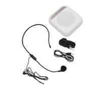 Abaodam Tour Guide Voice Amplifier with Headset Microphone, Metal Portable Speech Amplifier for Street Vendors and Teachers, Convenient Multifunction Loudspeaker in White