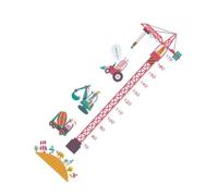Abaodam Tower Crane Height Removable and Arranged Freely 2pcs for Kids Room Wall Stickers Cartoon PVC Wall Decal with No Residue for Boy Bedroom Decoration