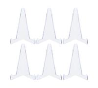 Abaodam Trading Cards Display Stand 6Pcs Plastic 3.5X2.5X1.5In Compact Lightweight Holder Elegant Design for Soccer and Basketball Cards