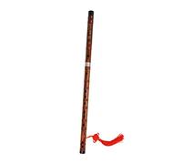Abaodam Traditional Bamboo Flute g Key for Beginners, Red-brown Bamboo Dizi Chinese Musical Instrument, Handmade Wood Flute for Practice and Performance