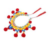 Abaodam Traditional Chinese Opera Headband with Tassels Bendable DIY Twisted Hairband for Peking Opera and Hanfu Hair Accessories Elegant Pompom Design for Stage Performances and Lunar