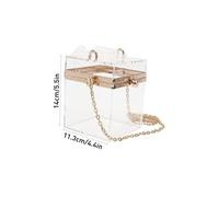 Abaodam Transparent Acrylic Box Handbag for Women Transparent Box Purse Shoulder Bag Chic Crossbody Clutch with Reasonable Space Stylish Summer Bag for Party and Daily Use