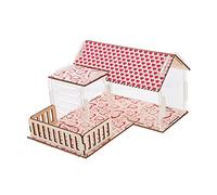 Abaodam Transparent Hamster House Villa Multi Purpose Hiding Place for Small Pets Climbing Resting Bite Resistant Materials Hideout for Hamsters and Guinea Pigs