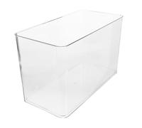 Abaodam Transparent Mini Plastic Fish Tank for Betta Turtle Rectangular Desktop Aquarium with Viewing Small Reptile Terrarium for Office Desk Landscape and Compact Aquatic Pets