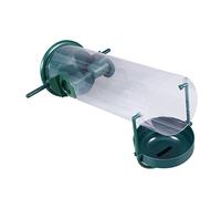 Abaodam Transparent Plastic Hanging Parrot Feeder with Perches Durable Window Bird Feeding Tool for Outdoors Tube Design for Monitoring Suitable for Garden and Balcony