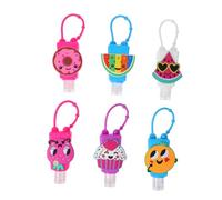 Abaodam Travel Bottle Dispensers 6Pcs Silicone Sleeve Liquid Containers with Cartoon Covers and Hooks for Hand Use 30Ml Portable Storage Bottles Random Color