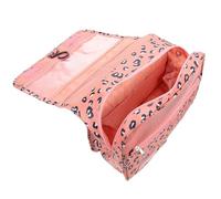 Abaodam Travel Toiletry Bag Pink Lightweight Polyester Personal Care Bag with Hanging Hook for Outdoor Travel Organising Cosmetics and Toiletries Efficient Storage Pouch