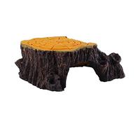 Abaodam Tree Hole Shelter Reptile Tortoise House Outdoor Turtle Hideout Climbing Platform Sun Basking Area
