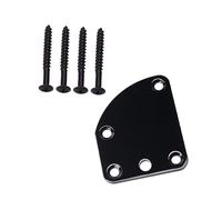 Abaodam Triangle 5-Hole Metal Guitar Neck Plate Reinforcement Black for Electric Guitar Replacement Lightweight with Advanced Screws