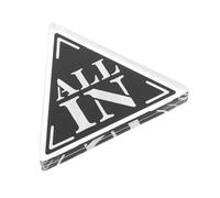 Abaodam Triangle Double Layer Poker Dealer Button Black White Acrylic Card Dealer Chip for Party Games Travel Friendly Compact Design Professional Accessory for Poker Night Gatherings