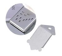 Abaodam Triangle Plated 8-string Mandolin Tailpiece with Decorative Flower Pattern Chrome Finish Includes Screws and Cover for Mandolin Part Replacement and Instrument Repair