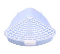 Abaodam Triangle Rabbit Litter Box Pet Toilet Trainer for Animals Plastic Potty Corner Pan with Non-slip Thick Bottom Net Suitable for Rabbits Guinea Pigs and Hamsters