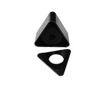 Abaodam Triangular Abs Microphone Logo .54-inch Hole, Black Interview Mic Logo Flag for Broadcast and Media Use