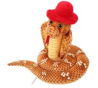 Abaodam Tricky Plush Snake with Red Top Hat, Stuffed Animal Prank Model for Halloween Decorations and Fun