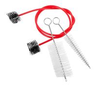 Abaodam Trumpet Cleaning Supply Set Valve Brush and Mouthpiece Brush, Portable Saxophone Tool Flexible Spring and Stainless Steel Handle, Red Flute Cleaner for Musicians and Professionals