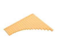 Abaodam Tube Yellow Pan Flutes Beginner Chinese Woodwind Instrument Portable Folk Flute for School Music Class Practice Panpipe