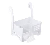 Abaodam Turtle Basking Platform White Aquarium Decor Safe Fish Tank Ornament for Climbing Resting and Hiding Multi-functional Tortoise Dock Enhancing Aquarium Landscape