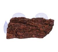 Abaodam Turtle Tank Basking Platform with Strong Suction Cup, Aquarium Turtle Resting Dock for Reptiles, Bearded Dragon and Tortoise Habitat Décor, Bark Texture Surface