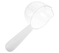 Abaodam Two in One Pet Food Scoop and Clip with Transparent Measuring Scale White Spoon for Dog and Cat Wet Food Feeding and Storage Easy to Clean Durable Tool for Solid and Liquid