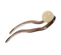 Abaodam U Shaped Hair Pin Hair Fork Plastic Vintage Elegant Easy to Use Creating Stylish Buns for Women Casual Outing with Pearl Decoration