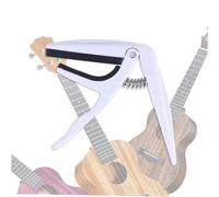Abaodam Ukulele Capo Zinc Alloy Clip-on for Acoustic and Electric Ukulele Guitar Tuner White Single-handed Musical Instrument Accessory