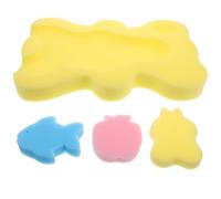 Abaodam Ultra-soft Bath Support Pad with Non-slip Thickened Sponge Surface Bath Cushion for Newborn Tub Insert and Sink Bathing Easy-clean Yellow Thick Mat