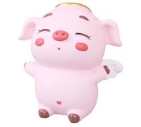 Abaodam Unbreakable Pink Piggy Bank for Money Saving with Vinyl Material and Delicate Appearance, Cute Coin Holder Adornment for Teaching the Concept of Money and Cultivating Saving Habits
