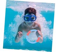 Abaodam Underwater Pool Diving for Swim Training Kit with Soft Rings and Sticks Smooth-edged Safe Swimming Accessories for Fun Water Play Random Color