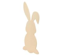 Abaodam Unfinished Large Wooden Easter Rabbit Hanging Ornament 51x25x0.5cm DIY Blank Wood Slice for Doodle and Craft Decorations