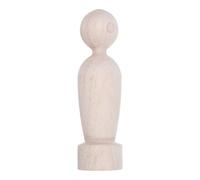 Abaodam Unfinished Solid Wood Rounded Stair Finials for Railing Posts and Flagpoles, Handcarved Wooden Post Caps Installation Fittings for DIY Wood Finials Projects and Bedroom Décor