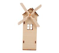 Abaodam Unfinished Wooden Solar Windmill Kit DIY Science for Solar Powered Educational Craft for Parent Assembly Stimulates Hands Learning and Independent Thinking