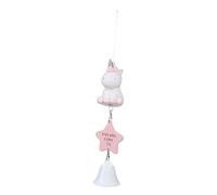 Abaodam Unicorn Wind Chimes Resin Pendant Hanging Bell for Balcony Window Car Interior Home Office Pink Animal Outdoor Decor